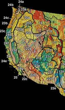 The Harney physiographic section (20e) is part of the Columbia Plateau (20).