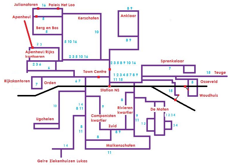 A Map Of The Stadbus Plus Network