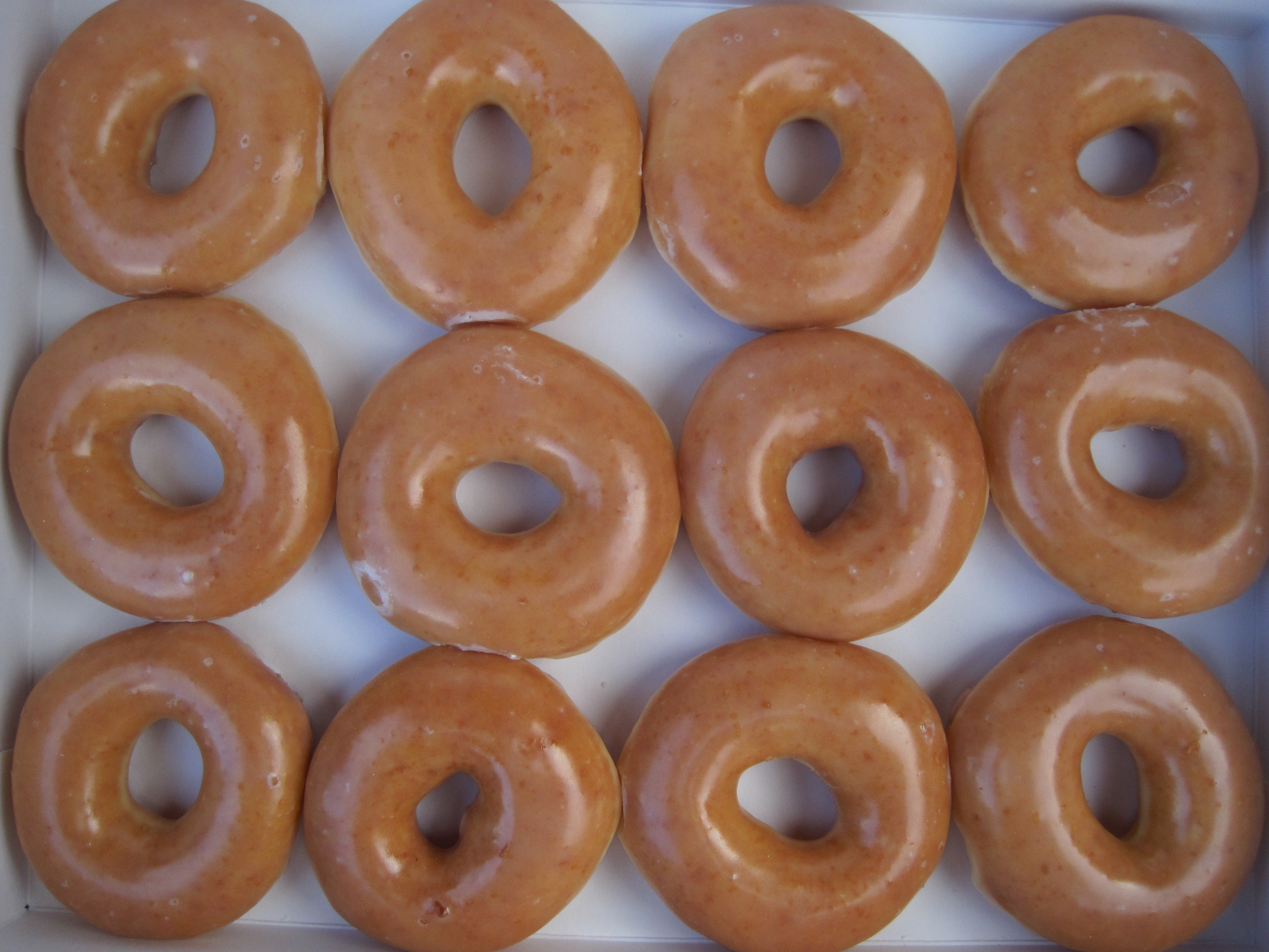 Krispy Kreme glazed donuts.