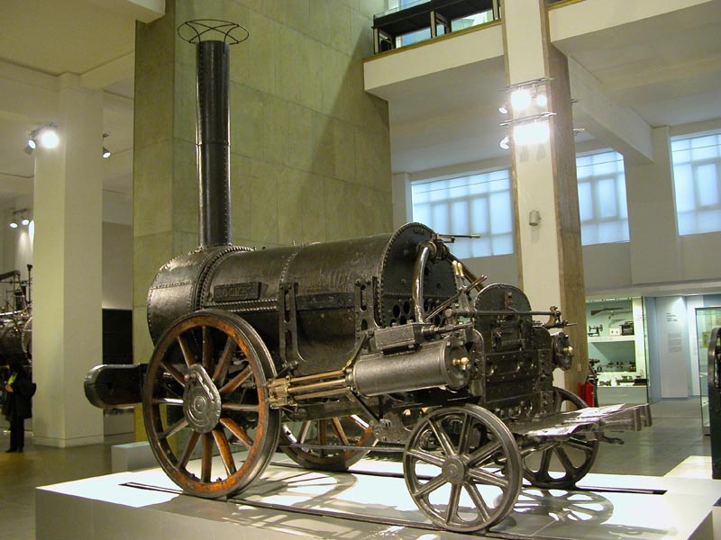 The original locomotive "Rocket" at the Science Museum, London.