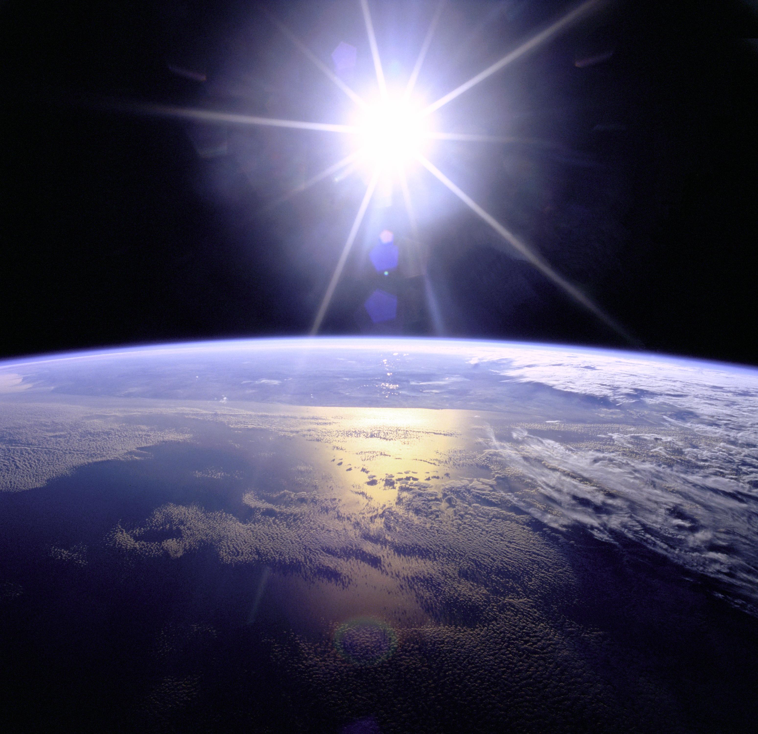 Full Sunburst over Earth found on Wikipedia