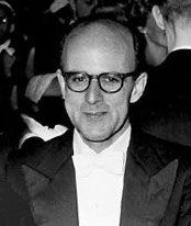 Макс Перуц на бала след получаването на Нобеловата награда, 1962 г.