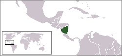 Geografisk plassering av Nicaragua