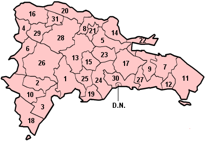 Provincias de la República Dominicana.