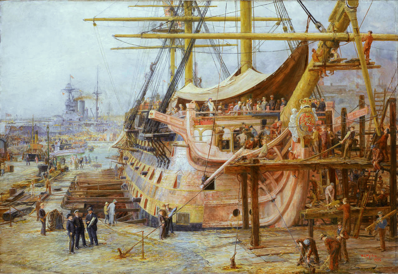 Restoring_HMS_Victory,_by_William_Lionel