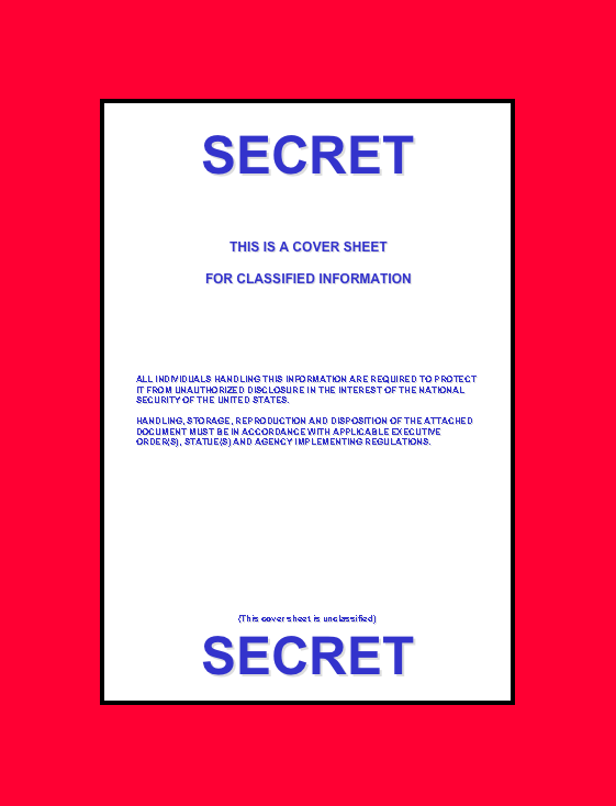 unclassified cover sheet pdf