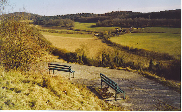 Benches on Pewley Down. - geograph.org.uk - 140708