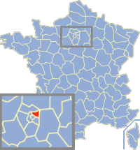 სენა-სენ-დენი საფრანგეთის რუკაზე