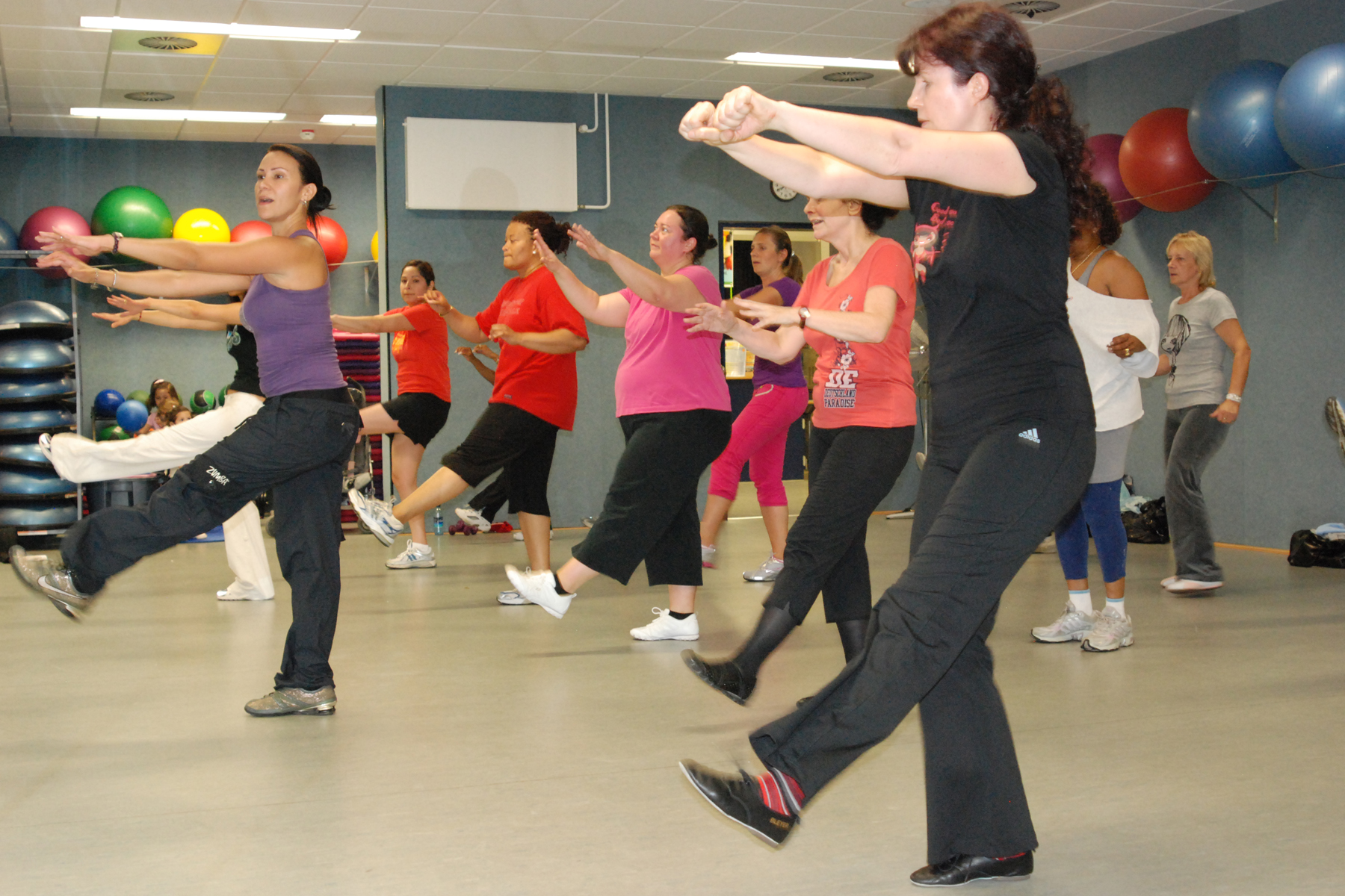 Una lezione di Zumba Fitness.