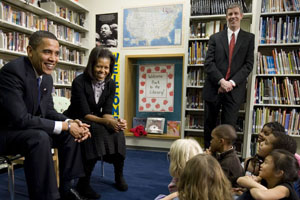 President Barack Obama and Mrs. Michelle Obama...