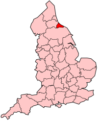 Cleveland shown within England