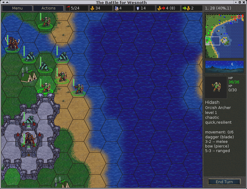 The Battle for Wesnoth is an open source turn-based strategy game.