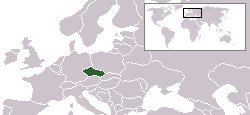 Location of the Czech Republic