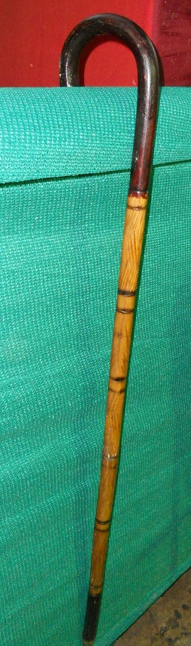 Walking stick made with bamboo cane