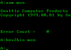 86-DOS running assembler and HEX2BIN (screenshot).png