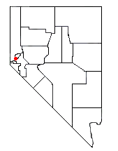 Location of Virginia City, Nevada