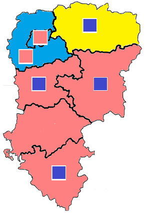 Nuance politique des candidats arrivés en tête dans chaque circonscription au 1er tour dans l'Aisne avec celle des candidats se maintenant au second tour.