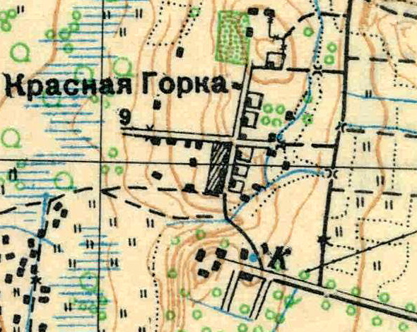 План деревни Красная Горка. 1930 год