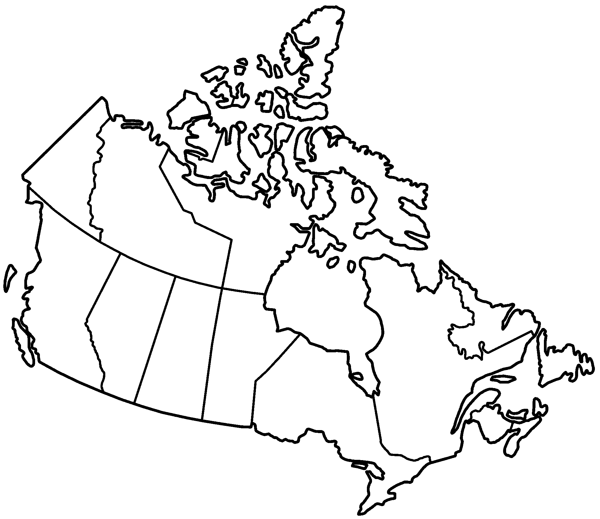 blank map of canada image