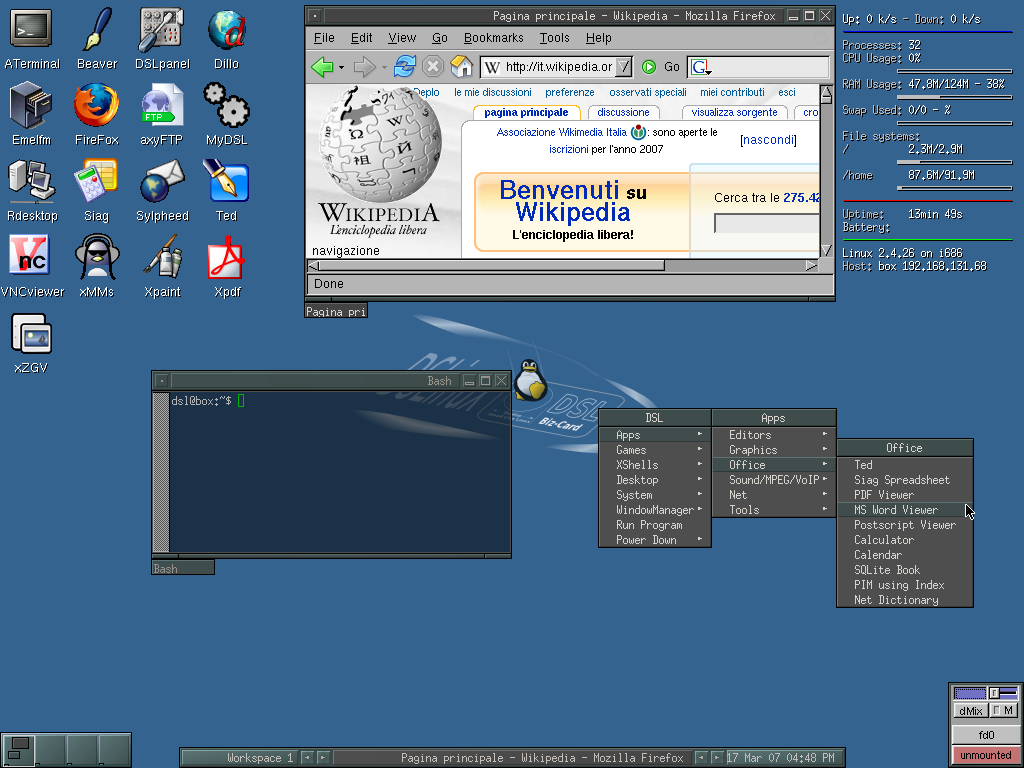 Desktop di DSL