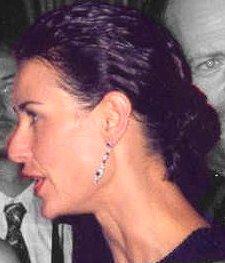 Demi Moore in profile at the 1997 Emmy Awards,...