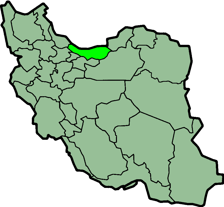 Carte montrant la position de la province de Mazandéran