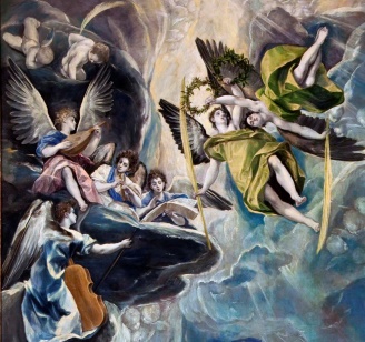 Una magnífica visió celestial, on veiem èls típics núvols "solids" de El Greco.