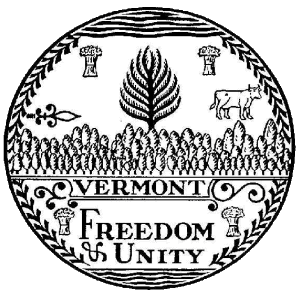 Great seal of Vermont. Although officially ado...