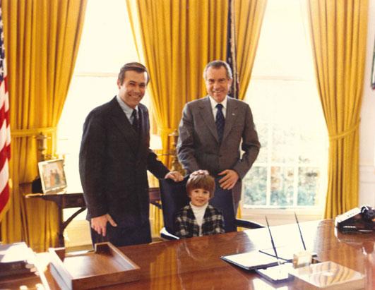 Rumsfeld gemeinsam mit Richard Nixon im Weißen Haus