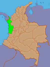 Chocós beliggenhed i Colombia.