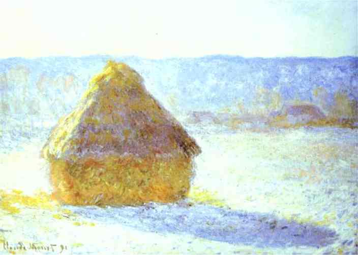 FileClaude Monet Haystack Snow Effects Morning 1890 Oil on