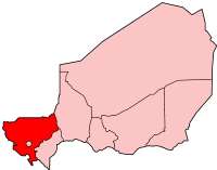 Poziția regiunii Tillabéri