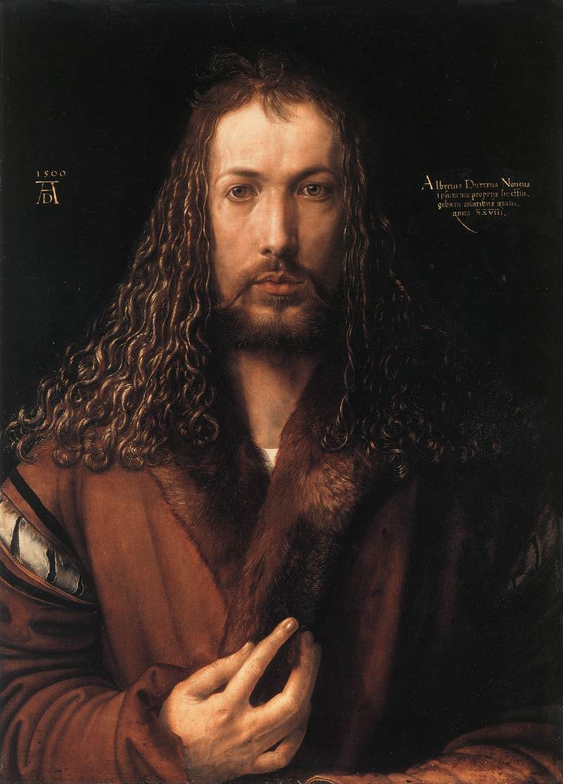 Albrecht Dürer (1471-1528). Self-portrait in a Fur-Collared Robe.
