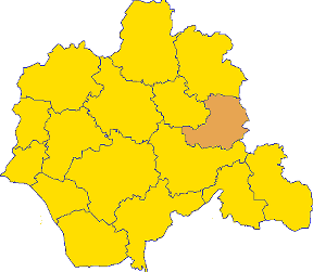 Poziția orașului Barntrup pe harta districtului Lippe