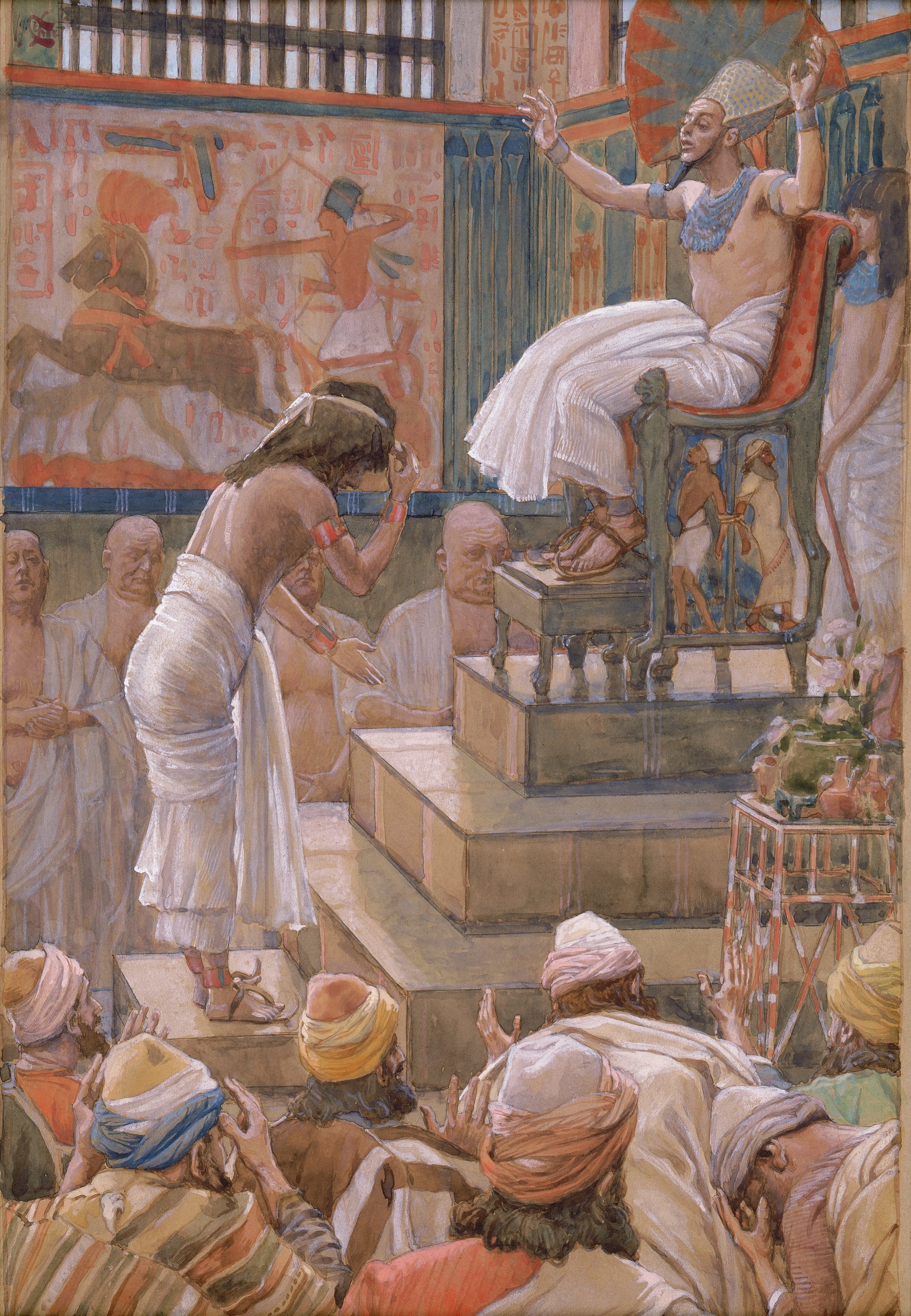 File:Tissot Joseph and His Brethren Welcomed by Pharaoh.jpg