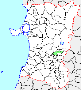 中仙町、県内位置図