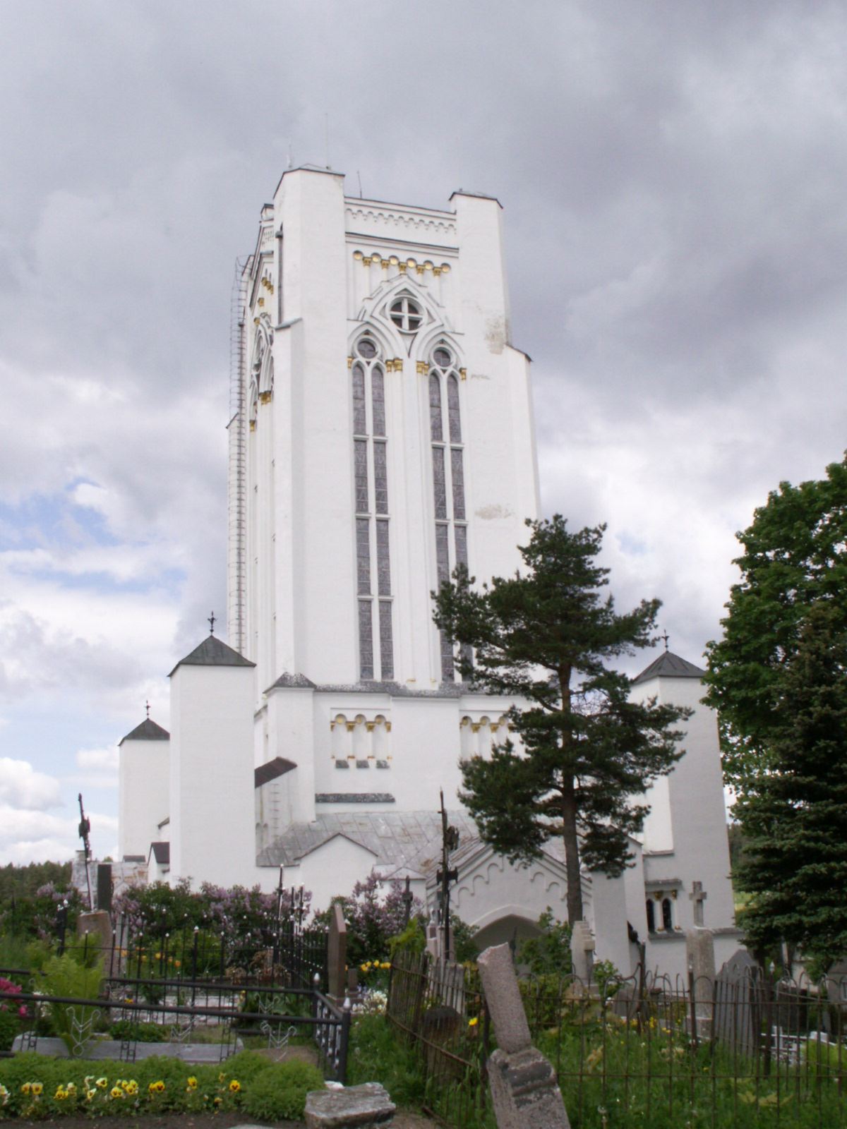 Kapellet Sveikata ligoni&#371; i &#352;iluva tegnet av Antoni Wiwulski (lit: Antanas Vivulskis) (1877-1919), polsk-litauisk arkitekt og billedhogger