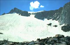 Vue du glacier Lyell.