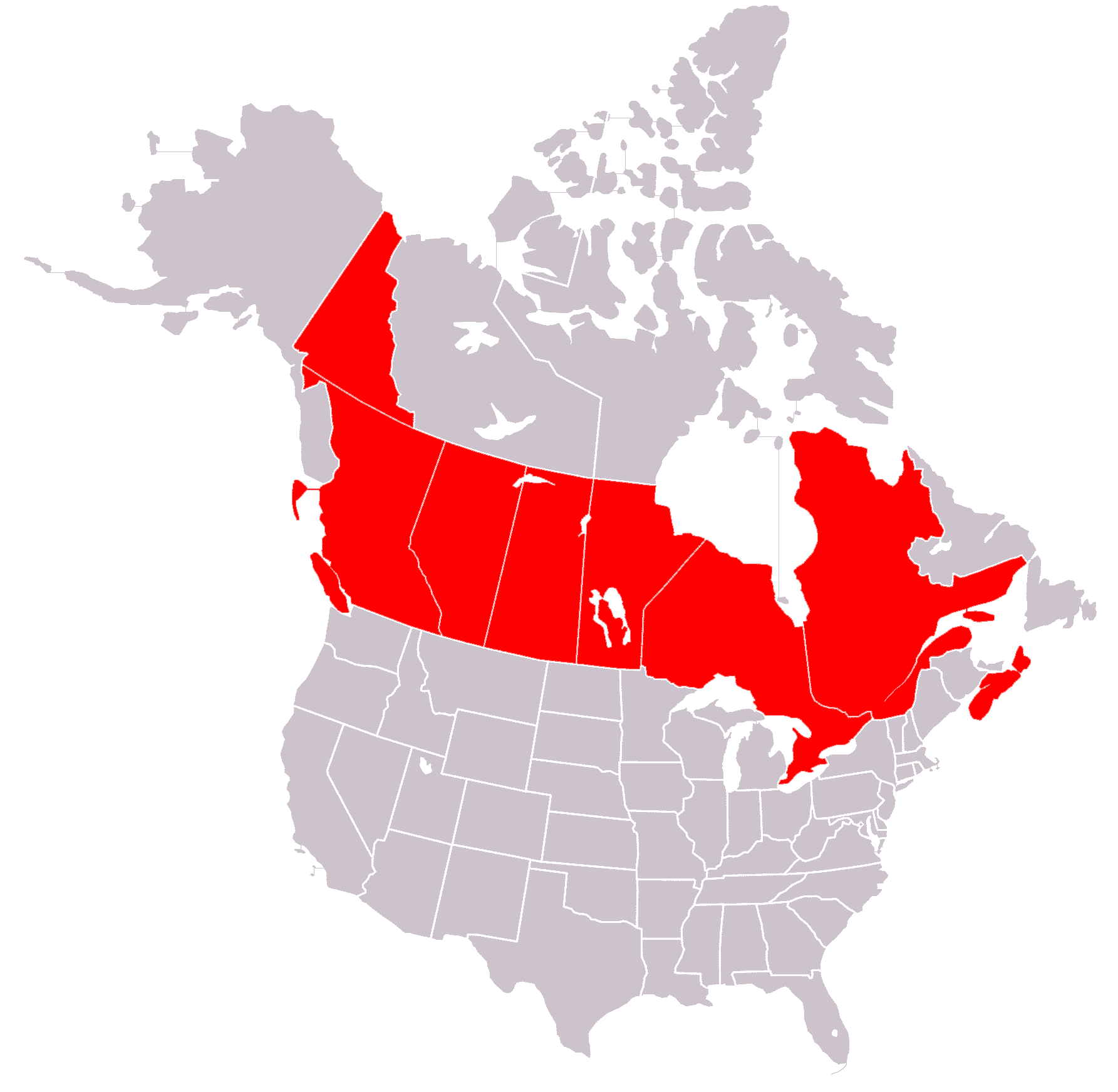 Us Map And Canada