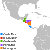 English: Locator map for Costa Rica, El Salvad...