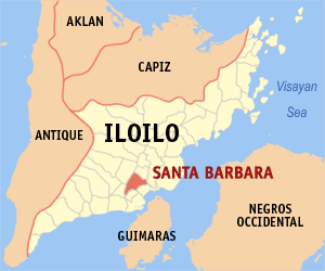 Mapa han Iloilo nga nagpapakita kon hain nahamutang an Santa Barbara