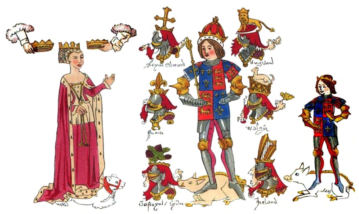 English: King Richard III and his family in th...