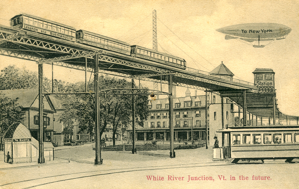 White River Junction, Vermont in the Future. 1911 Postcard
