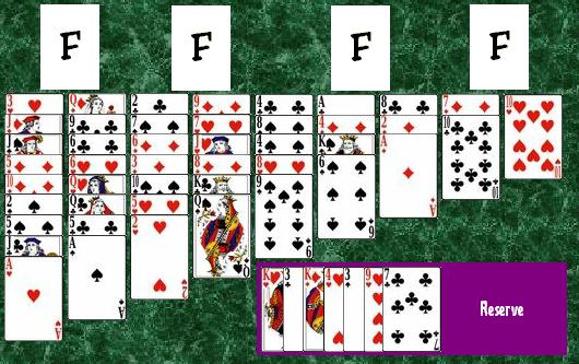 The initial layout of the game of King Albert.