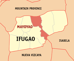 Mapa han Ifugao nga nagpapakita kon hain nahamutang an Mayoyao