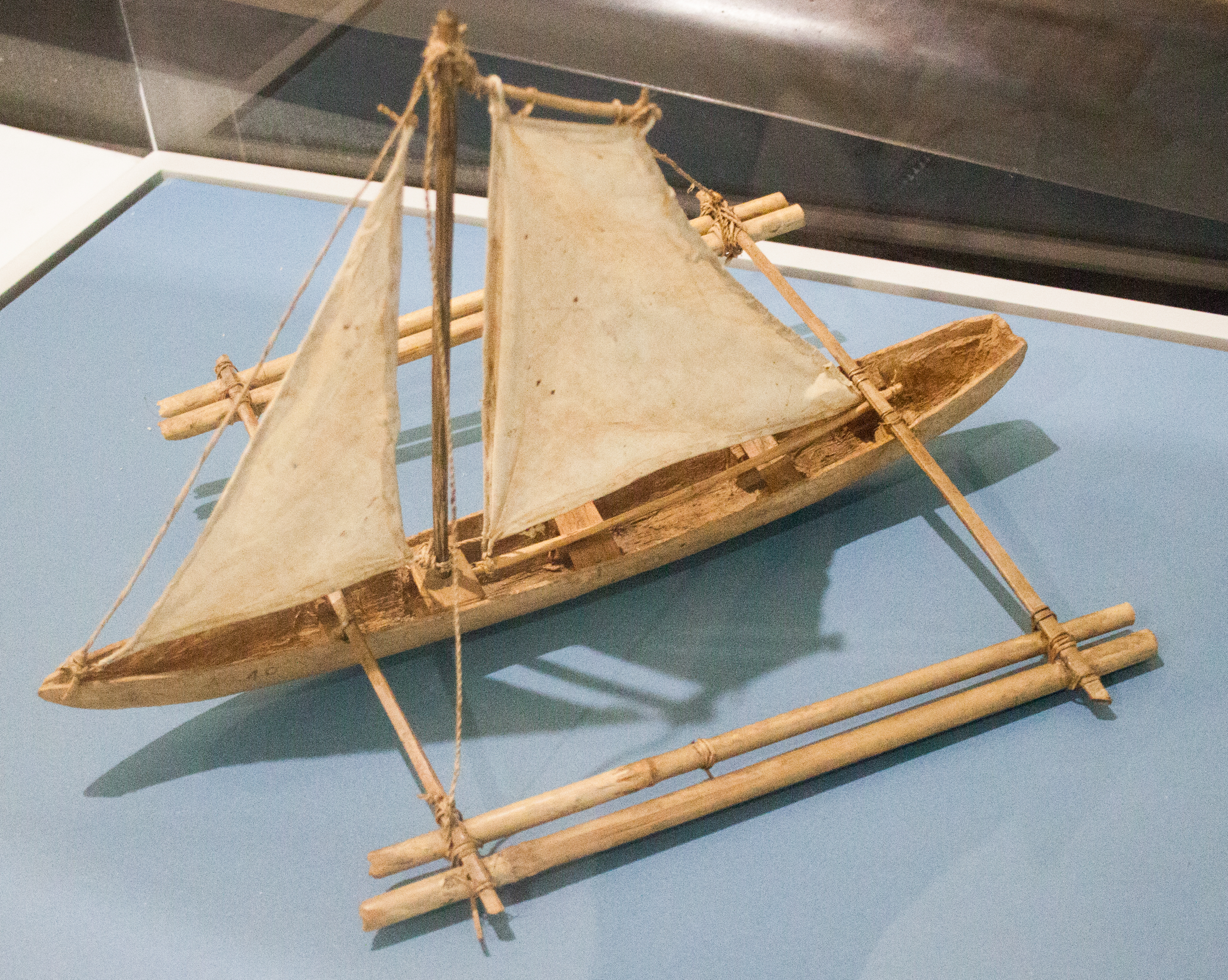 File:Philippines, sailing boat with outrigger, model in the Vatican 