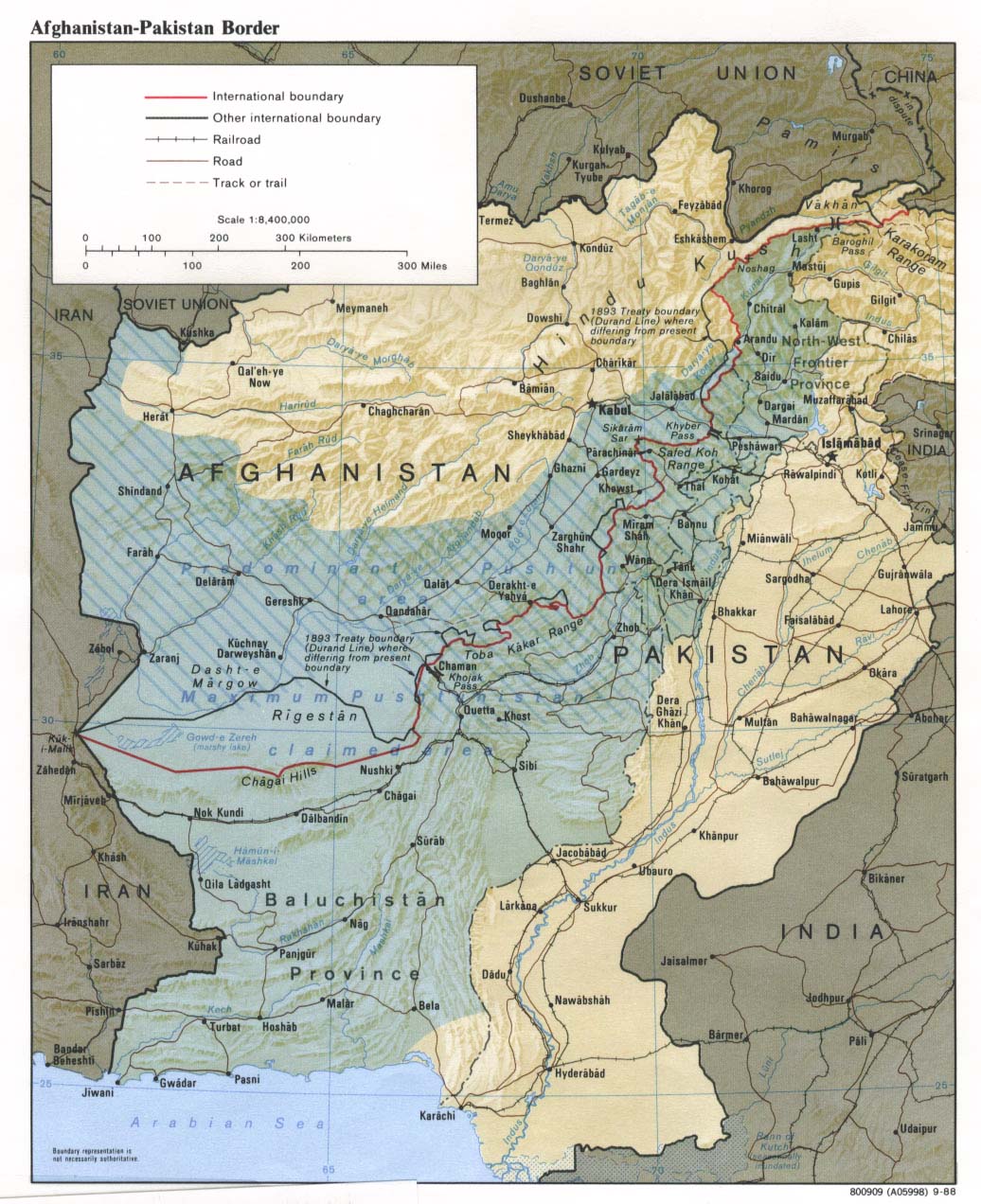 Baluch and Pashtun dispersion between Pakistan and Afghanistan