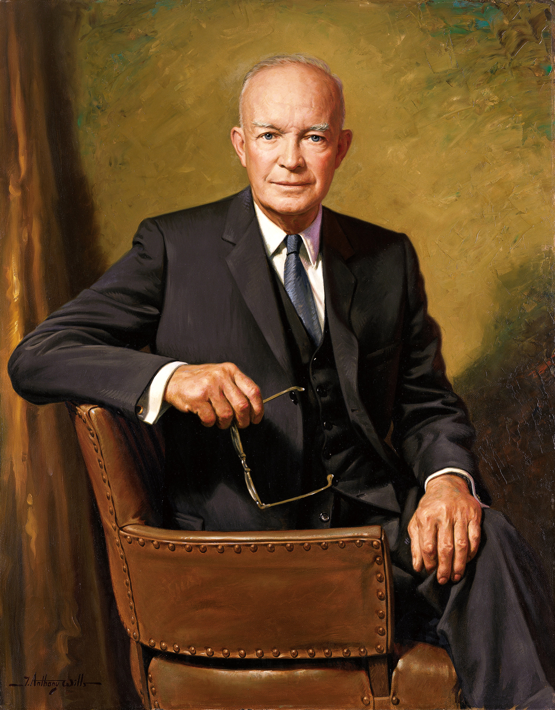 Dwight D. Eisenhower, official portrait as Pre...