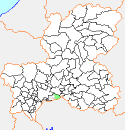 鵜沼町の県内位置図