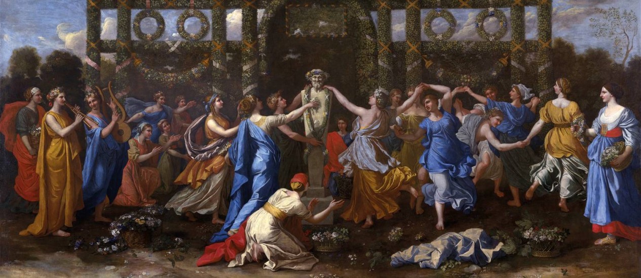 Poussin, Hymenaios Disguised As A Woman During An Offering To Priapus